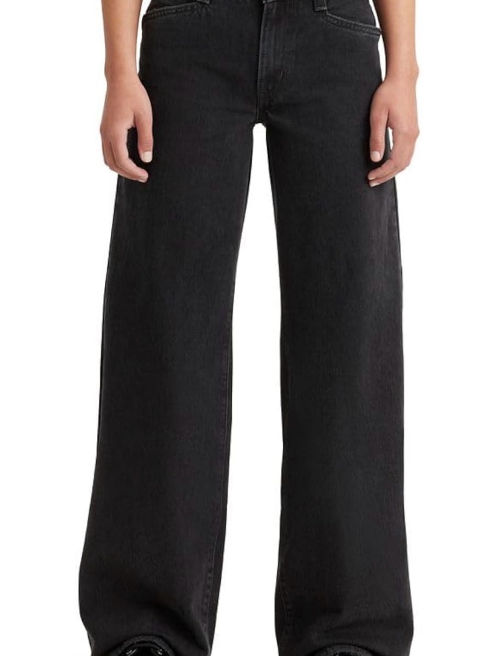 Levi's Black Wide-Leg High-Rise Flare Jeans